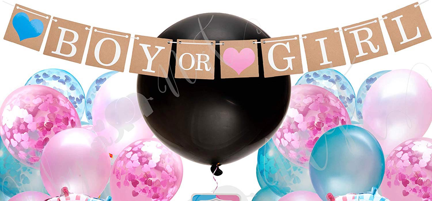 6 Ballons Baby Shower Roses et Bleus - Jour de Fête - Baby Shower - BAPTEME  ET COMMUNION