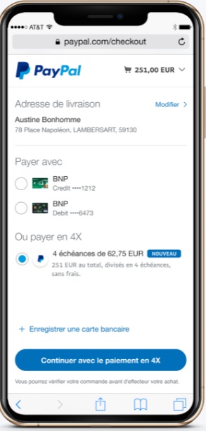 Paiement 4x sans frais PayPal - Omniblend France